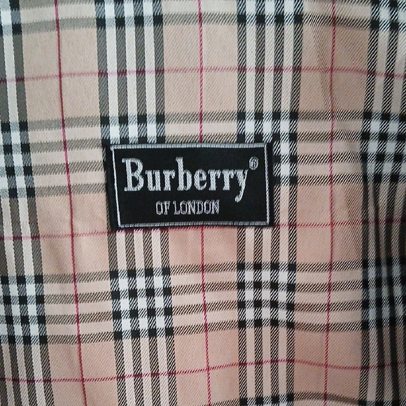 Burberry Black Trench Coat Modern Plaid Design M/L EUC - Picture 3 of 8